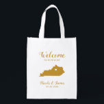 Kentucky Map Wedding Welcome Bag, Gold Tote Bag Wiederverwendbare Einkaufstasche<br><div class="desc">Hochzeitswochenende Begrüßungsgeschenktasche für Gäste,  die außerhalb der Stadt wohnen,  um Ihre Hochzeit zu feiern,  mit dem Bild von Kentucky,  mit dem Herzen,  das Sie an der genauen Stelle platzieren können. Fülle die Tasche mit deinen Lieblingsgoodies.</div>