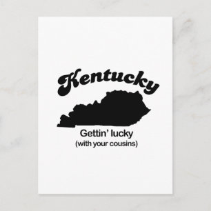 Kentucky Motto - Gettin Lucky Postkarte