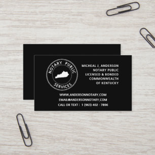 Kentucky Notary Public Services Visitenkarte