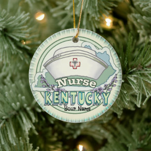 Kentucky Nurse Keramik Ornament