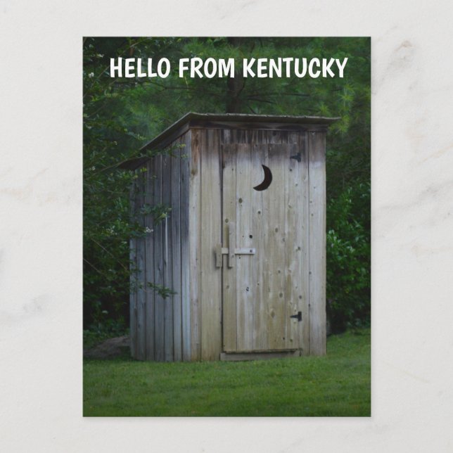 KENTUCKY OUTHOUSE FOTOGRAFIE Postkarte (Vorderseite)
