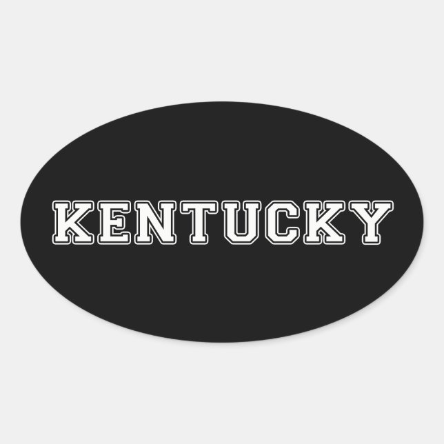 Kentucky Ovaler Aufkleber (Vorderseite)