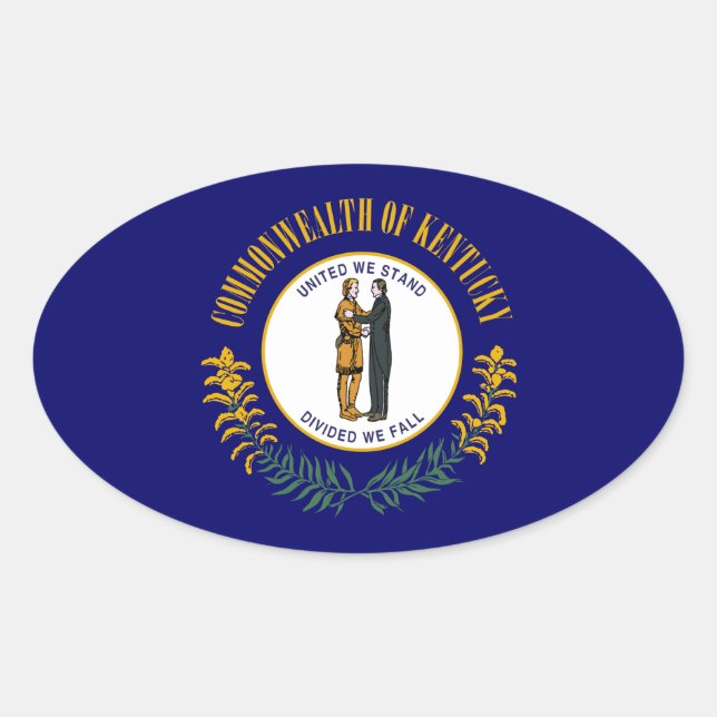 Kentucky Ovaler Aufkleber (Vorderseite)