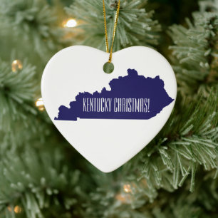 Kentucky personalisiertes Weihnachtsgeschenk Keramik Ornament