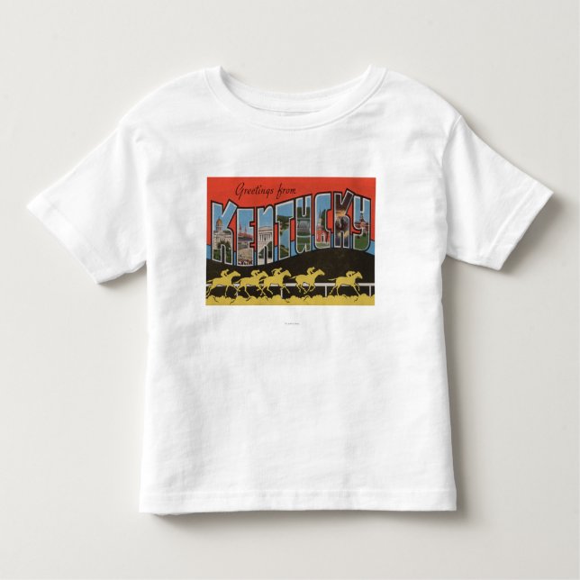Kentucky (Pferderennen-Szene) - große Kleinkind T-shirt (Vorderseite)