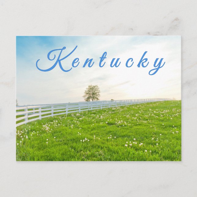 Kentucky Postcard. Landschaft im Frühjahr Postkarte (Vorderseite)