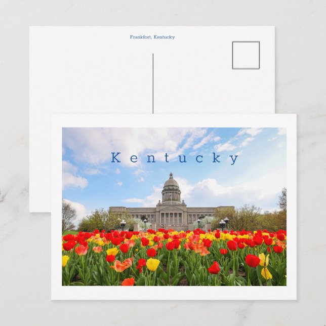 Kentucky Postcard mit Frankfort Staat Hauptstadt. Postkarte (Vorne/Hinten)