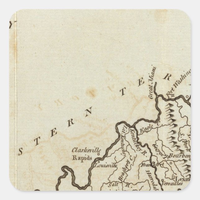 Kentucky Quadratischer Aufkleber (Vorderseite)