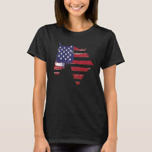 Kentucky Racing Pferd American Flag T-Shirt