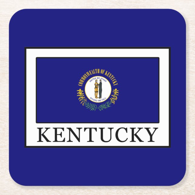 Kentucky Rechteckiger Pappuntersetzer (Vorderseite)