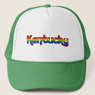 Kentucky-Regenbogentext Hut Truckerkappe