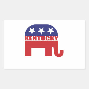Kentucky Republikaner Elephant Rechteckiger Aufkleber