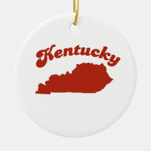 KENTUCKY-Rot-Staat Keramikornament