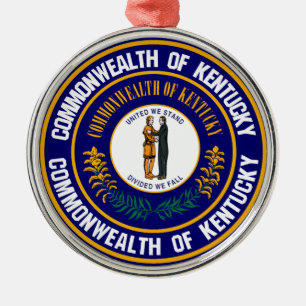 Kentucky Round Emblem Ornament Aus Metall