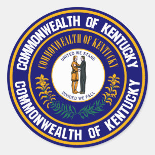 Kentucky Round Emblem Runder Aufkleber