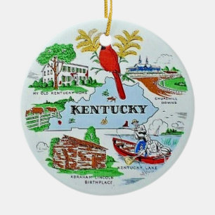 Kentucky-Schmuck Keramik Ornament