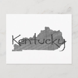 Kentucky Shaped Vintag Gray Chalkboard Name Postkarte