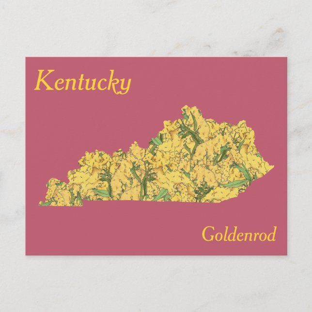 Kentucky Staat Blume Collage Map Postkarte (Vorderseite)