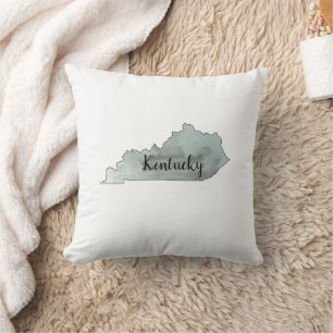 Kentucky Staat Kontur Aquarellmalerei Kissen