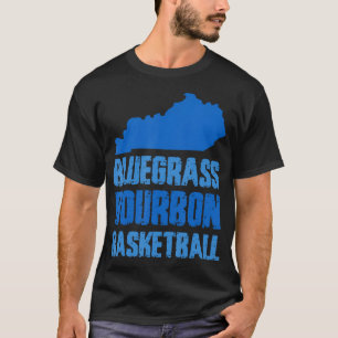 Kentucky Staat Map Football Basketball Bluegrass T-Shirt