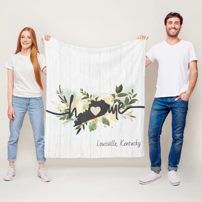 Kentucky Staat Personalisiert Ihre Zuhause City Ru Fleecedecke (Beispiel)