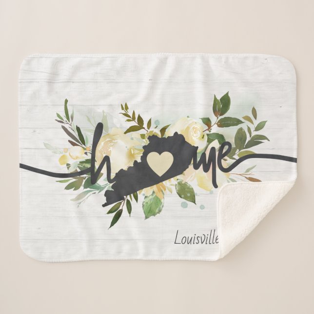 Kentucky Staat Personalisiert Ihre Zuhause City Ru Sherpadecke (Vorderseite (Horizontal))