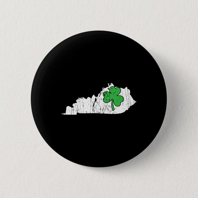 Kentucky Staat St. Patrick's Day Kentucky Green Sh Button (Vorderseite)