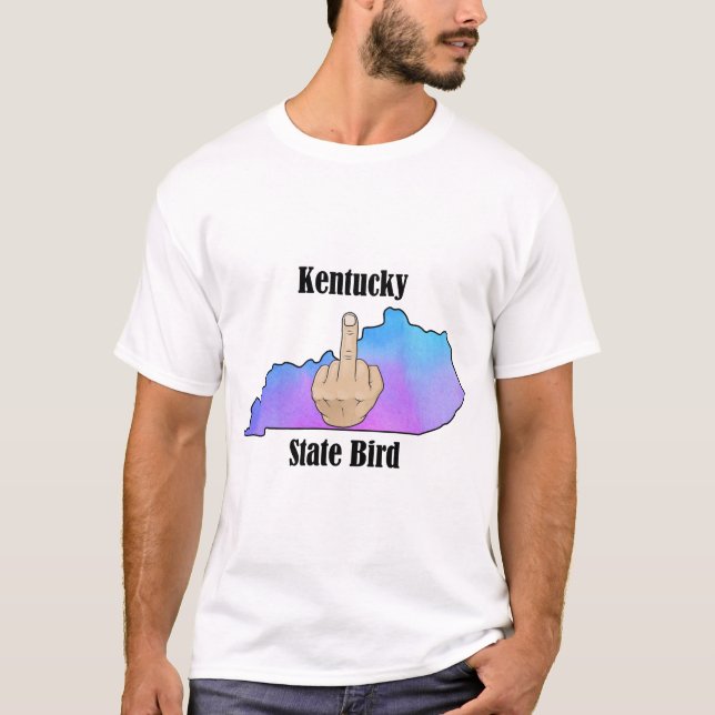 Kentucky Staat Vogel T - Shirt Mittelfinger (Vorderseite)