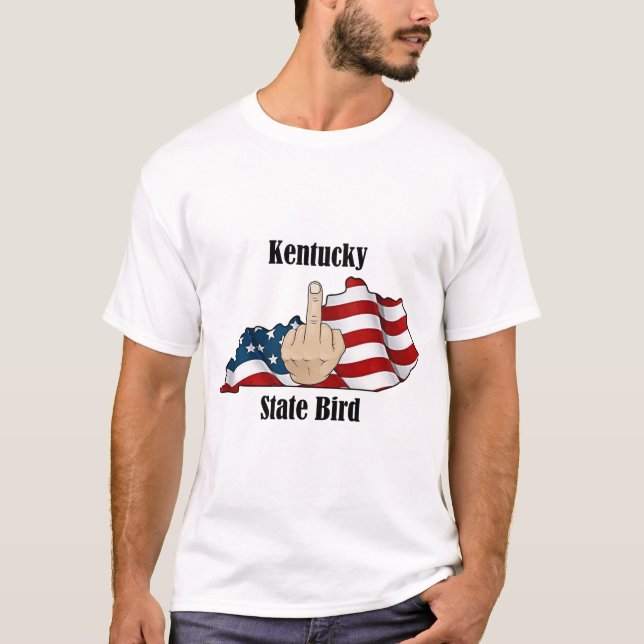 Kentucky Staat Vogel T - Shirt Mittelfinger (Vorderseite)