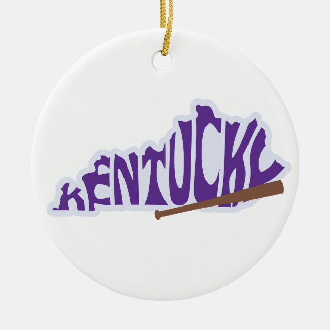 Kentucky Staat Weihnachtsbaum Keramik Ornament (Vorne)