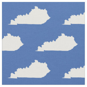 Kentucky-Staats-Muster-Weiß auf Blau Stoff