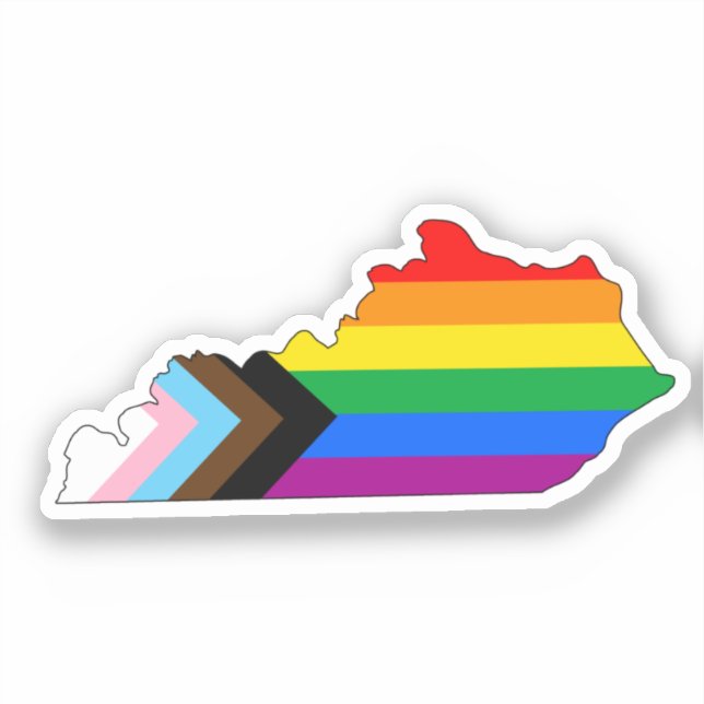 Kentucky Staatsstolz LGBTQ Progress Prix Aufkleber (Vorderseite)