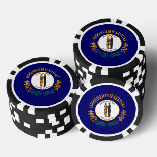 Kentucky State Flag Design Pokerchips