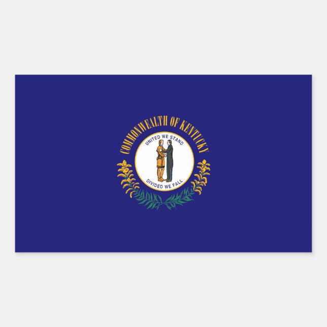 Kentucky State Flag Design Rechteckiger Aufkleber (Vorderseite)