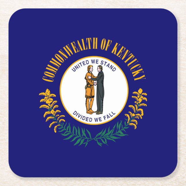 Kentucky State Flag Design Rechteckiger Pappuntersetzer (Vorderseite)