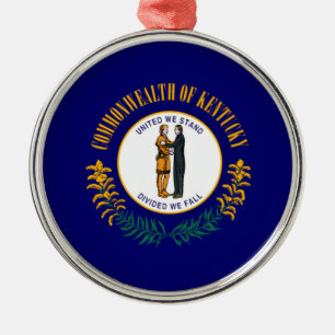 Kentucky State Flag Design Silbernes Ornament