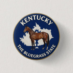 Kentucky State Pride Pferde-Emblem 🐎 Button