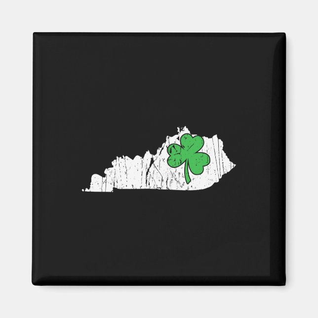 Kentucky State St. Patrick's Day Kentucky Grünes S Magnet (Vorne)