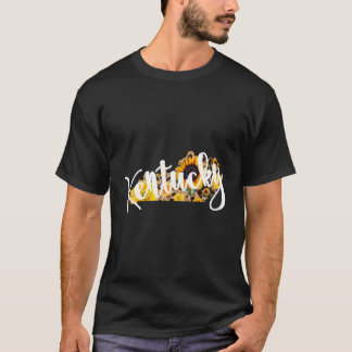 Kentucky Sunflower Leopard Print Wildblume Staat T-Shirt