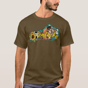 Kentucky Sunflower Staaten Map T-Shirt