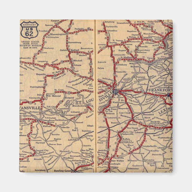 Kentucky, Tennessee 3 Magnet (Vorne)