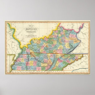 Kentucky, Tennessee 4 Poster