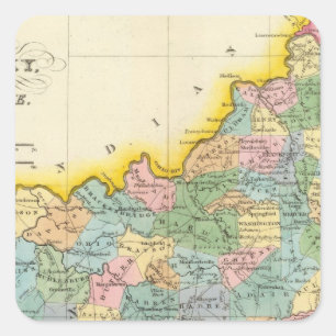 Kentucky, Tennessee 4 Quadratischer Aufkleber