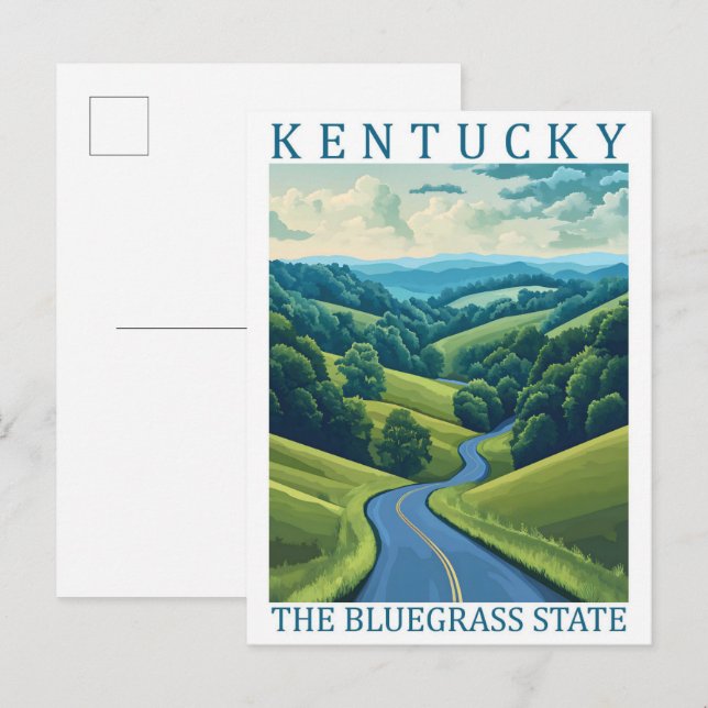 Kentucky the Bluegrass Staat USA Travel Place Postkarte (Vorne/Hinten)