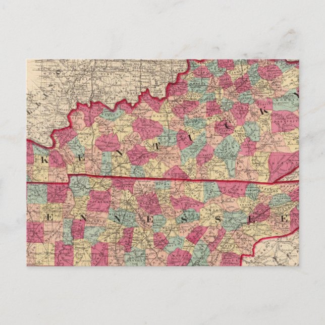 Kentucky und Tennessee 2 Postkarte (Vorderseite)