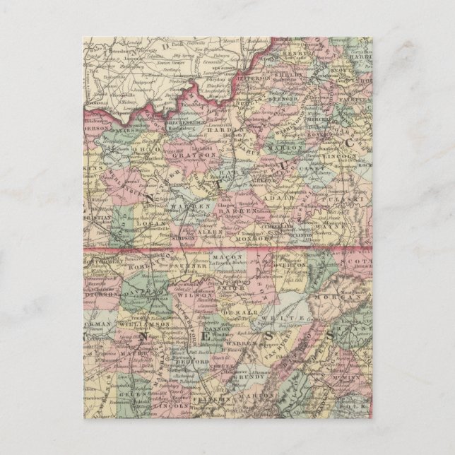 Kentucky und Tennessee 2 Postkarte (Vorderseite)