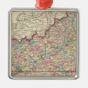 Kentucky und Tennessee 2 Silbernes Ornament