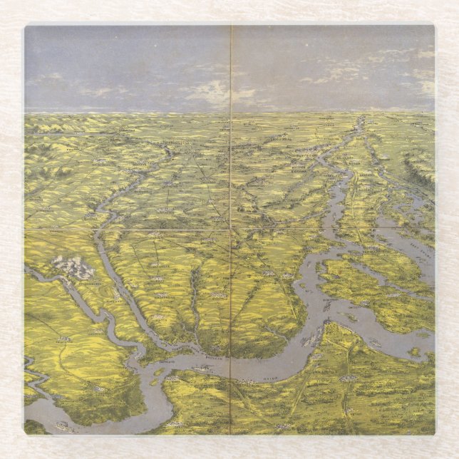 Kentucky und Tennessee 5 Glasuntersetzer (Vorderseite)