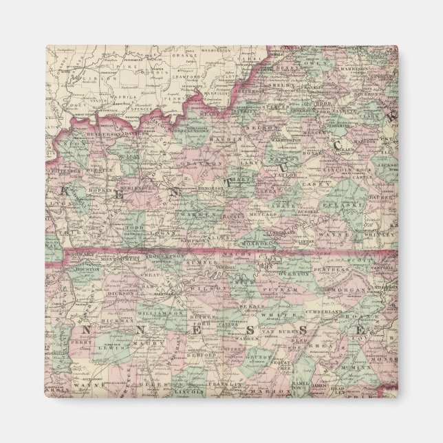 Kentucky und Tennessee Magnet (Vorne)