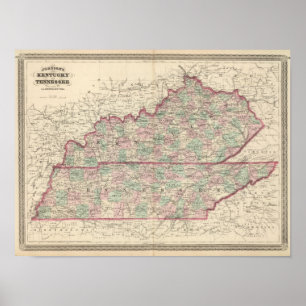 Kentucky und Tennessee Poster